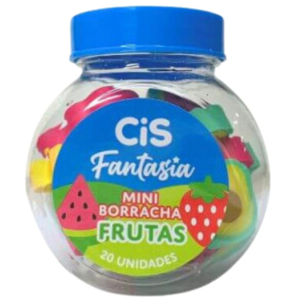 BORRACHA DECORADA CIS FANTASIA MINI FRUTAS (S) POTE-20 55.3410 - SERTIC