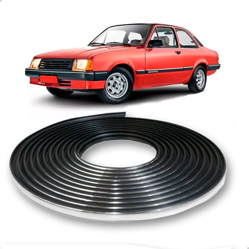 Rolo Friso Cromado Parachoque Monza Chevette Encaixe 25 Metros em Oferta na Shopee