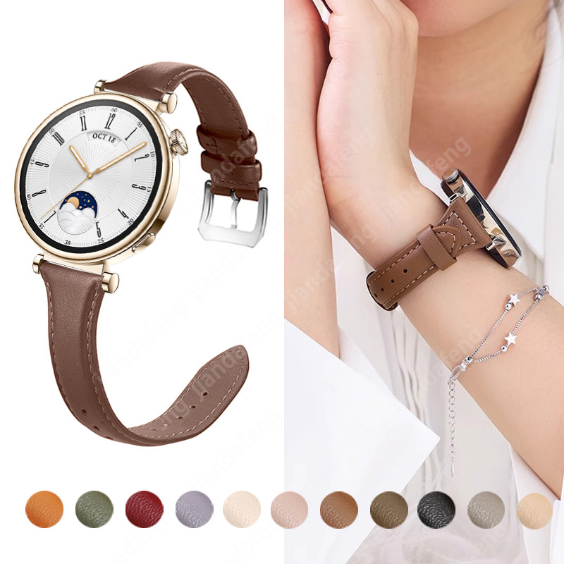 Pulseira De Substituição Feminina , 18mm 20mm 22mm , Couro Para Huawei Watch GT6 GT5 GT4 41mm 46mm GT3 Pro 46mm em Oferta na Shopee