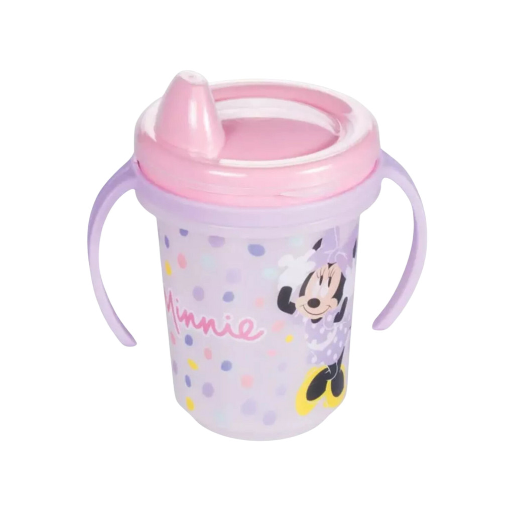 Copo Caneca Com Alça Treinamento Antivazamento Para Bebês E Crianças Minnie 330ml Rosa Plasutil em Oferta na Shopee