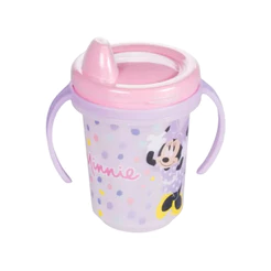 Copo Caneca Com Alça Treinamento Antivazamento Para Bebês E Crianças Minnie 330ml Rosa Plasutil