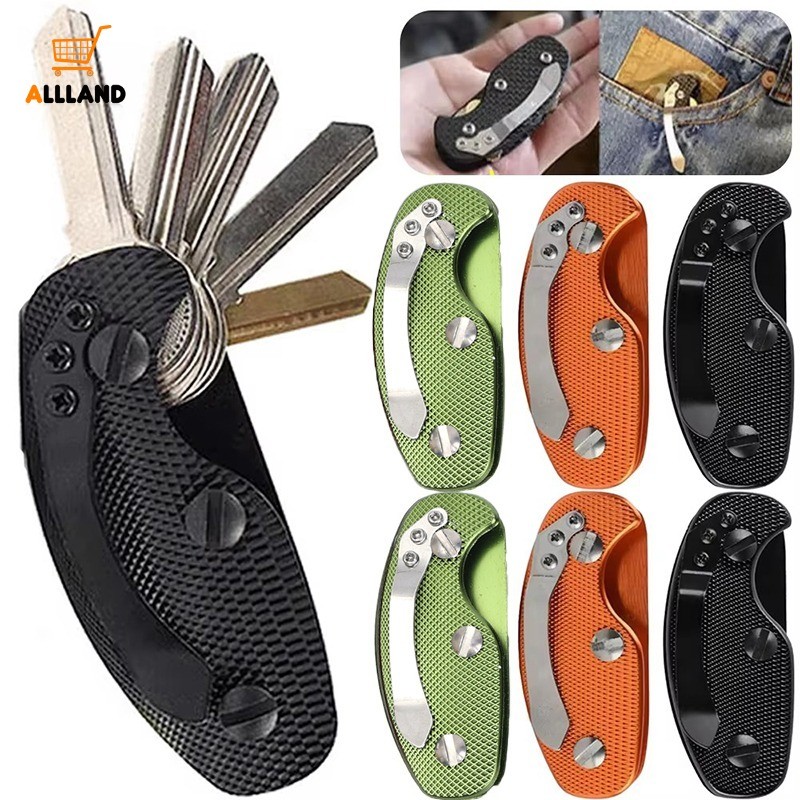 Porta-Chaves Compacto Portátil-Mini Clipes De Armazenamento De Em Liga De Alumínio EDC Ao Ar Livre-Bolsa Multifuncional em Oferta na Shopee