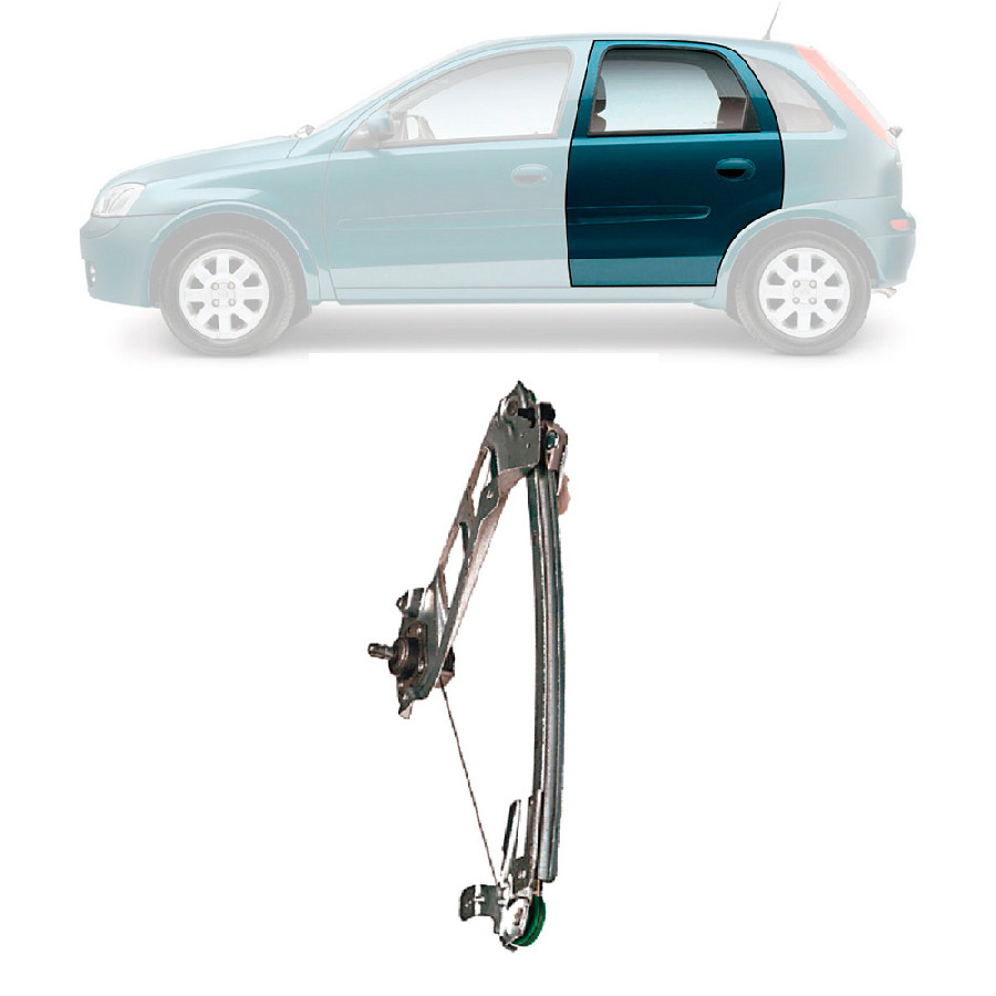 MAQUINA VIDRO TRASEIRA ESQUERDA CORSA HATCH/SEDAN 2002/2012