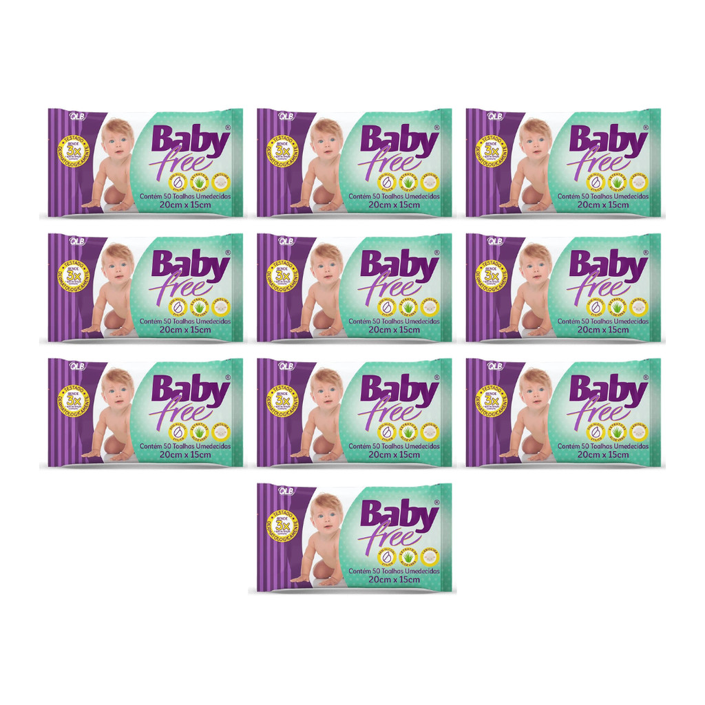 Kit de Toalhas Umedecidas Baby Free - 500 Unidades em Oferta na Shopee