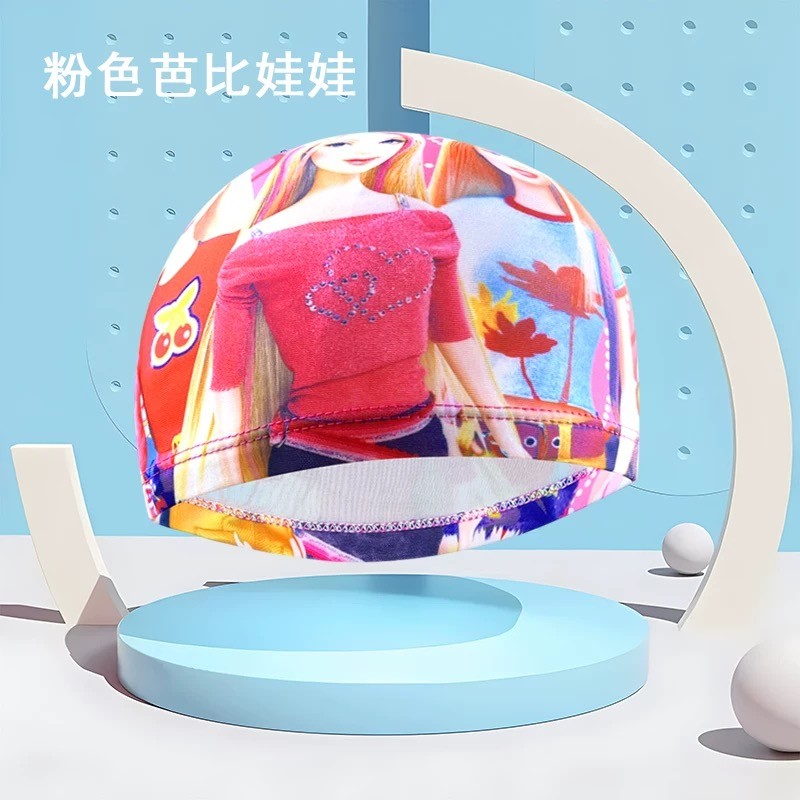 Kit 2 un Toucas de Natação Infantil de Tecido  Personagens Kids Piscina