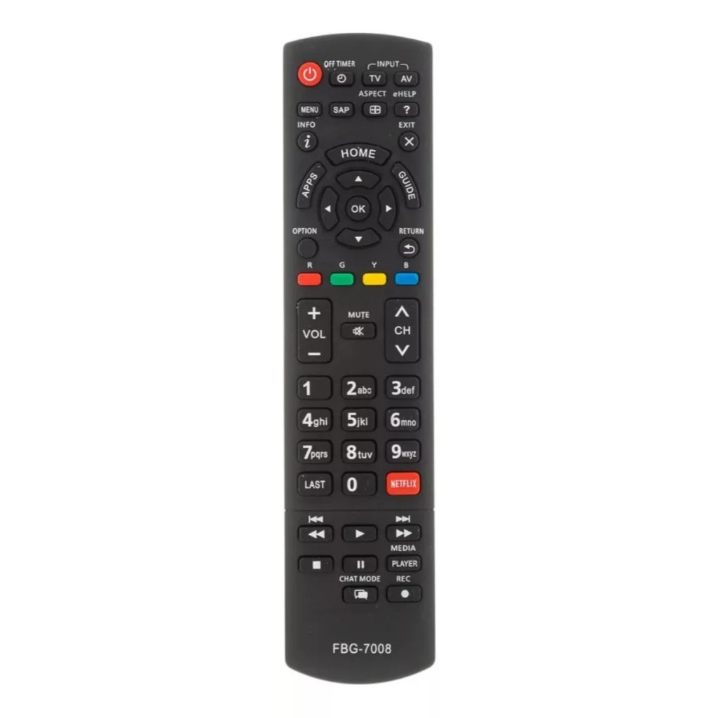 Controle Remoto Para Smart Tv Panasonic FBG 7008 SKAY 7008 LHS 7008 RBR 7008 TC-39AS600B TC-42AS610B