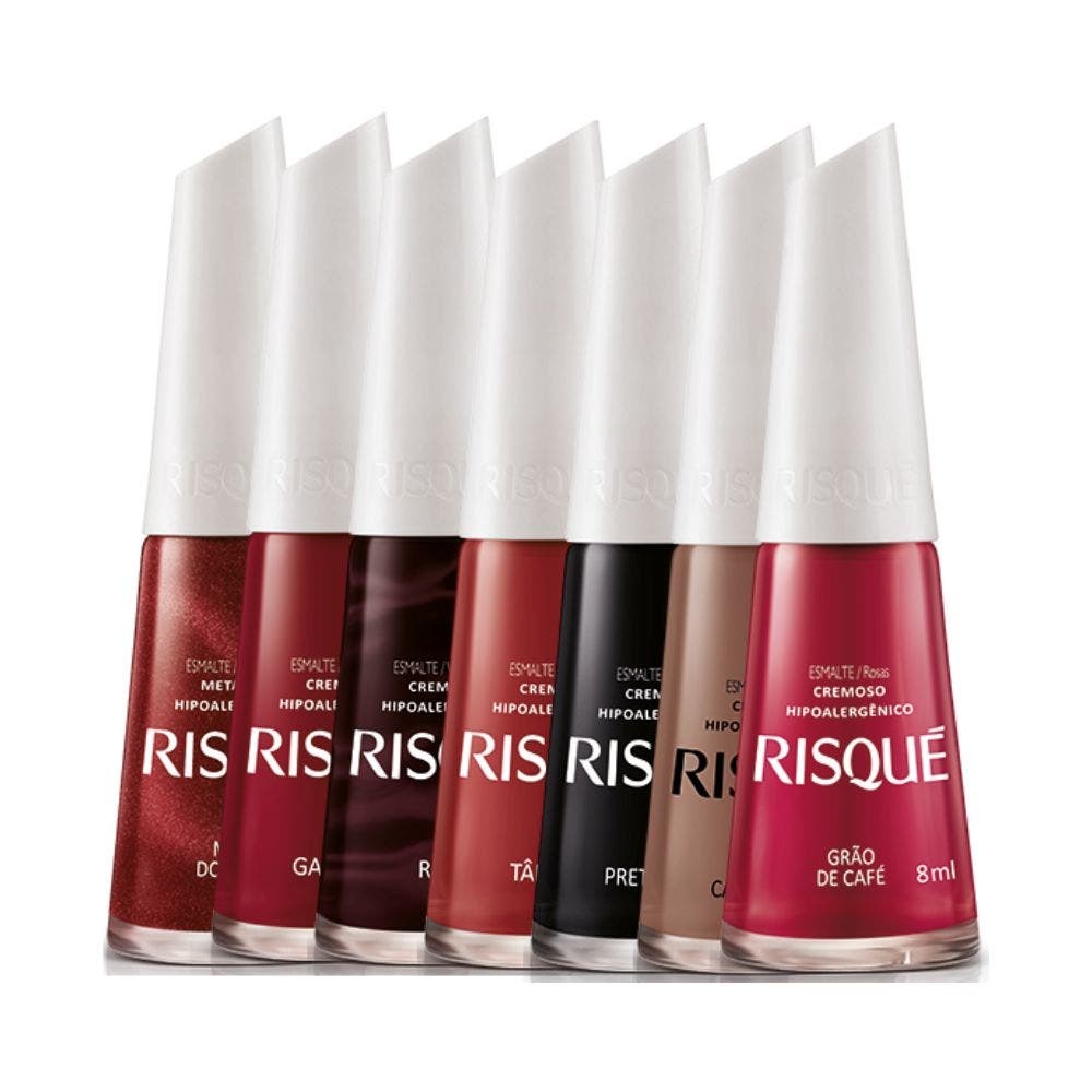 Kit Esmalte Risqué com 7 Cores Clássicas - Beauty