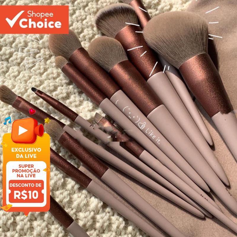 Conjunto De Pincéis De Maquiagem De 13 Unidades , Um Completo De Tinta super Macia Para Os...
