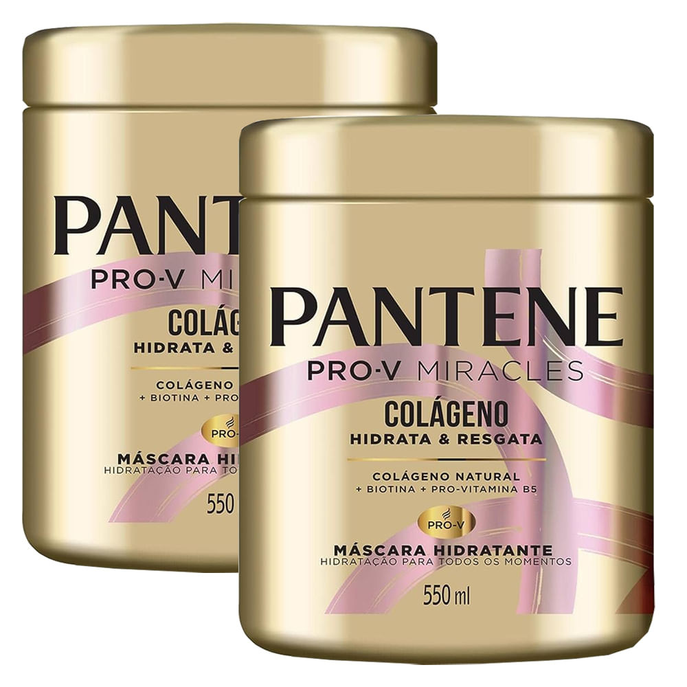 Kit 2 Máscaras De Tratamento Pantene Colágeno 550ml - Beauty