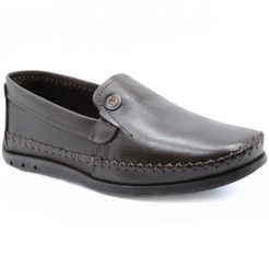Mocassim Couro Pegada 141601 Masculino - Marrom Escuro