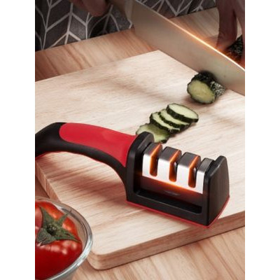 Amolador Faca Afiador Profissional com cabo 3 em 1 em Oferta na Shopee