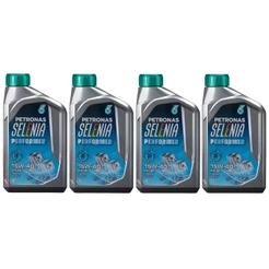 Kit 4 Óleos Semi Sintético 15w40 Petronas Selenia Performer