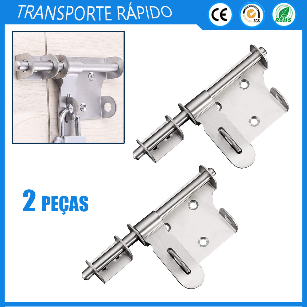 2x 201 aço inoxidável trinco trinco trinco porta parafuso antirroubo