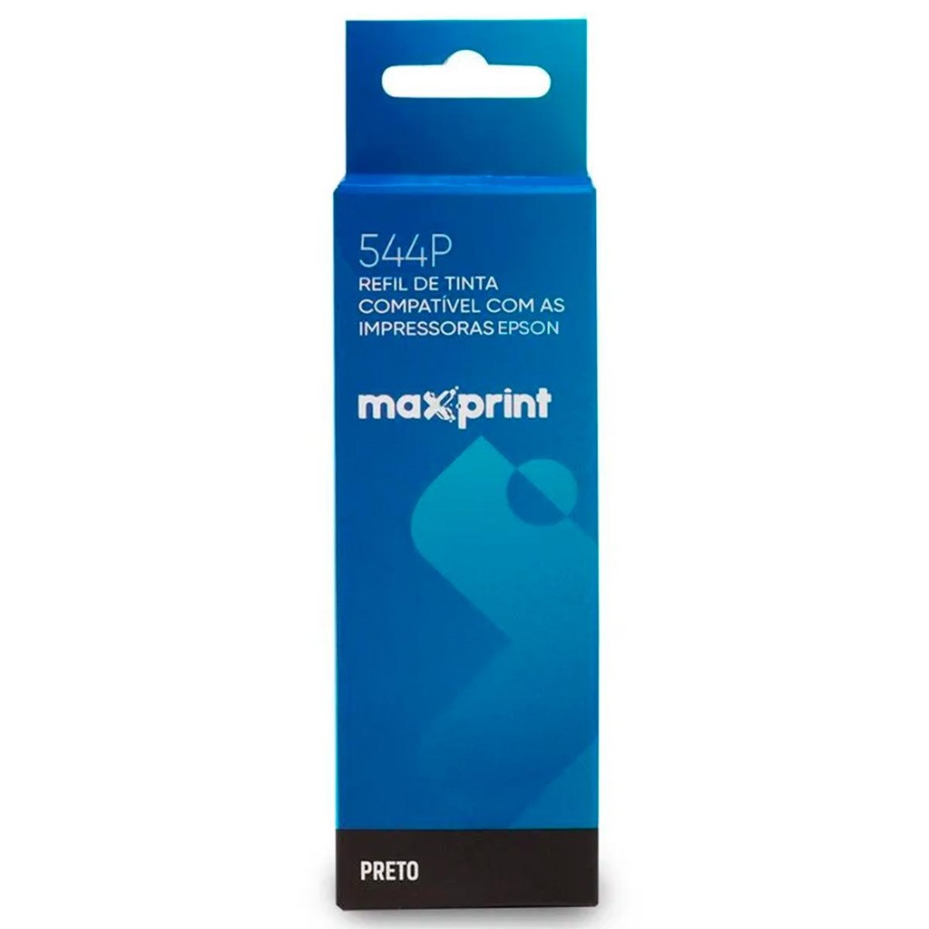 Refil de Tinta Maxprint - Compatível com Epson T544120 - 70ml - Preto - 61000001 em Oferta na Shopee