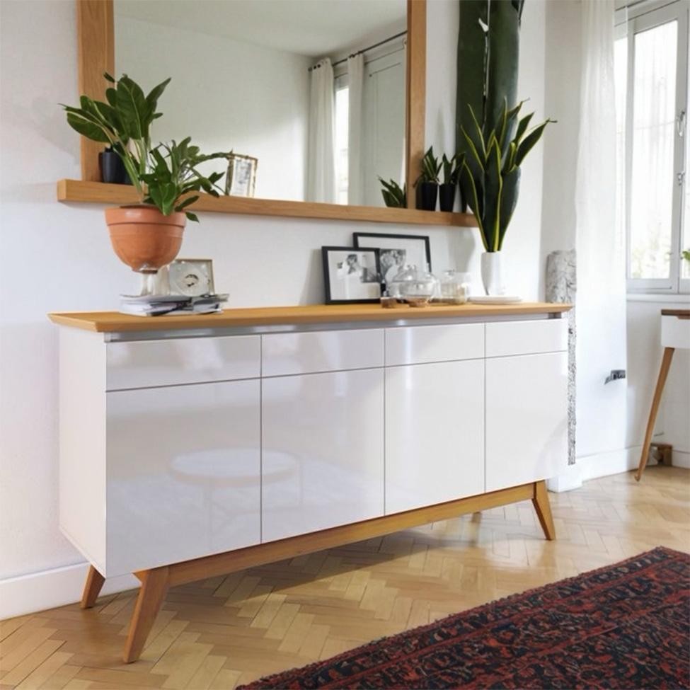 Buffet Nina 4 PT Off White e Nature