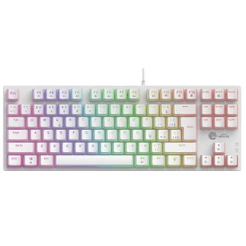 Teclado Mecânico Gamer Ninja Leap Pudim, Switch Blue, Rainbow, ABNT2, Gamer Ninja Leap - White Pudim