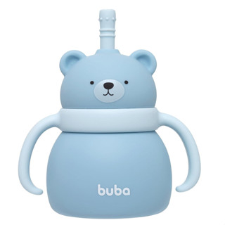 Copo Buba em Silicone com Canudo Ursinho - 200ML em Oferta na Shopee