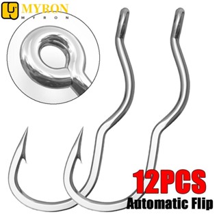 MYRON1 12 Unidades/Pacote Anzol Automático , Farpado Afiado Com Gancho De Pesca Ocular , Equipamento Antiderrapante em Oferta na Shopee