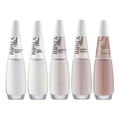 Kit Esmalte A Cor da Moda Tons Claros Nude Manicure Impala
