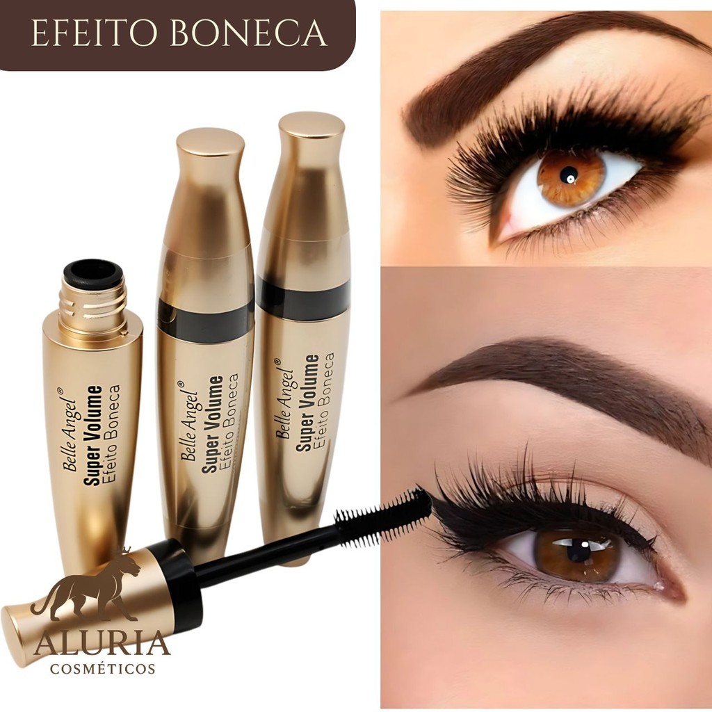 Rímel máscara de cílios super volume Efeito Boneca Belle Angel o rímel mais vendido da Belle Angel
