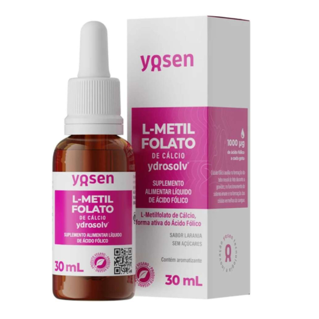 L-Metilfolato de Cálcio Ydrosolv Laranja 30ml - Yosen