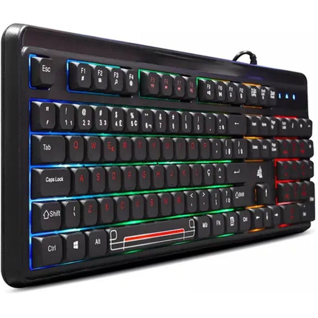 Teclado Gamer Multimídia Madset Led Rgb Usb Abnt2 Usb 3.0
