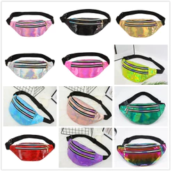 Nova Bolsa De Cintura A Laser Para Corrida Mulheres , Peito Crossbody Praia Reflexiva Ao Ar Livre Dinheiro Personalizada