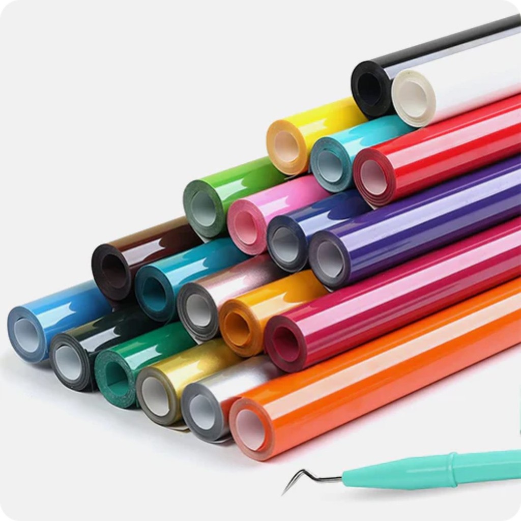 Vinil Transfer Premium Fosco Termocolante Plotter Recorte Silhouette 48x100cm em Oferta na Shopee