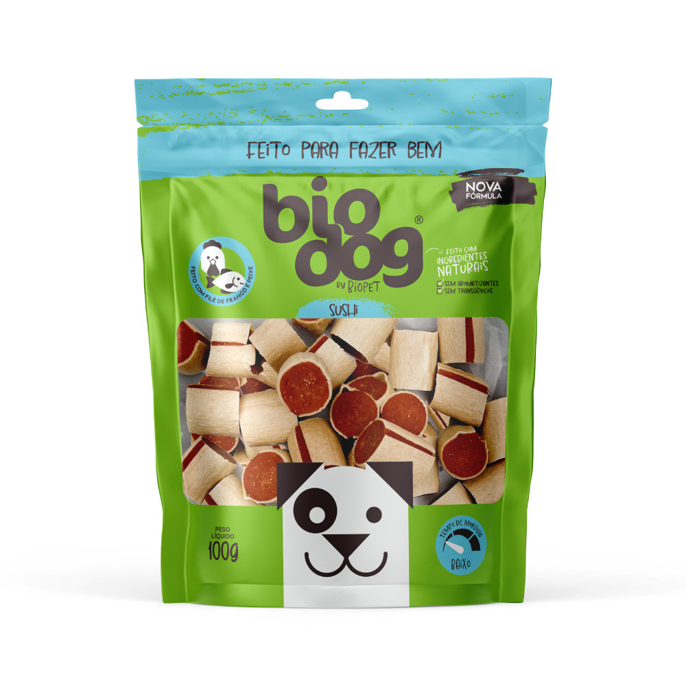 Petisco Para Cães Biodog Gourmet Sushi 100g