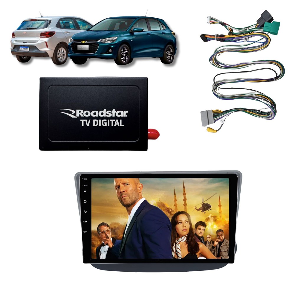 Central Multimídia Chevrolet Onix Lt Ltz Premier Rs 9 Polegadas TV Digital GPS Carplay Sem Fio