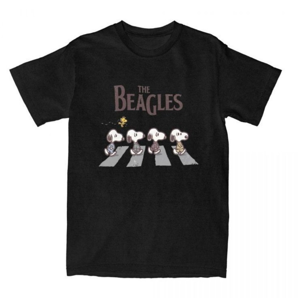 BR.Moonlight unissex oversized streetwear camiseta the beagles snoopy cruzamento preta