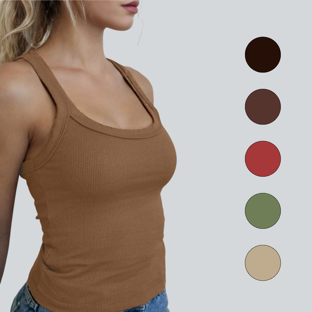 Regata Alcinha Ribana Feminina Basica Verao em Oferta na Shopee