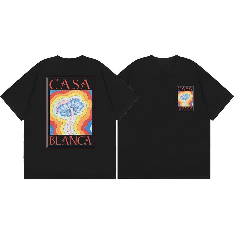 Camiseta Premium em Algodão Puro Camiseta grande de algodão puro estilo rua com estampa traseira, Hip Hop Casual ma