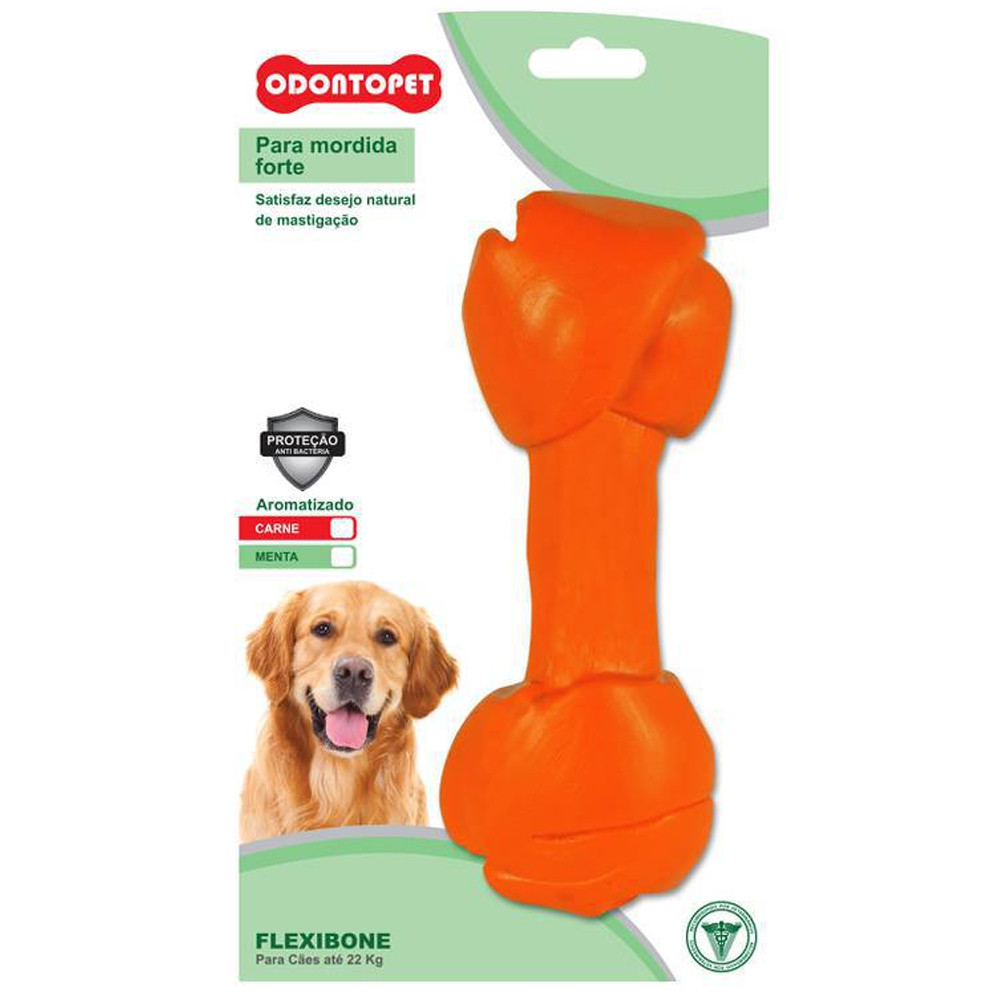 Brinquedo Mordedor de Cachorro Osso Super Resistente Odontopet  Flexi Big Bone para Cães