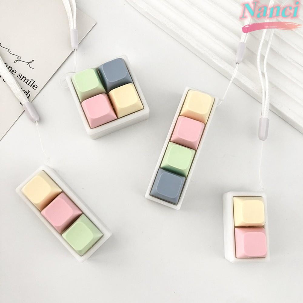 Teclado De Dedo NANCI , Chaveiro Com Botão Chave De 2/3/4 Teclas , Brinquedo De Descompressão Para Alívio De Estresse