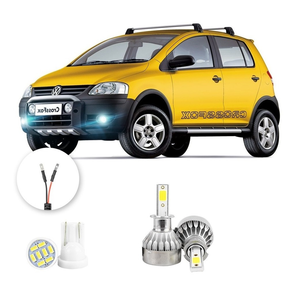 Lampada Farol Milha Led Volkswagen Crossfox 03/2007 20000lm em Oferta na Shopee