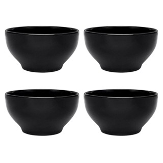 Jogo de 4 tigelas Cereal 600 ml Biona Preto em Oferta na Shopee