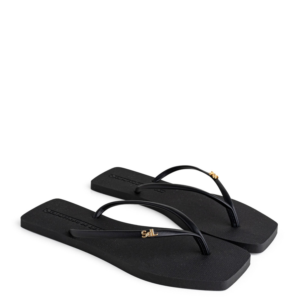 Rasteira Pop Sun Preto com Rosa Pink POPSUN_8 - Women Shoes