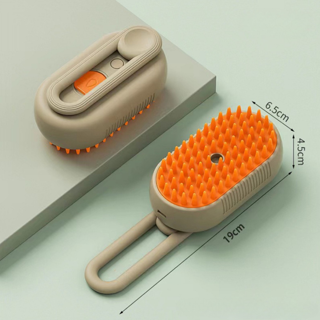 Escova A Vapor Para Gatos Cães 3 Em 1 Escovas Elétricas De Pêlos Pentes De Massagem — imagem 2 de 2
