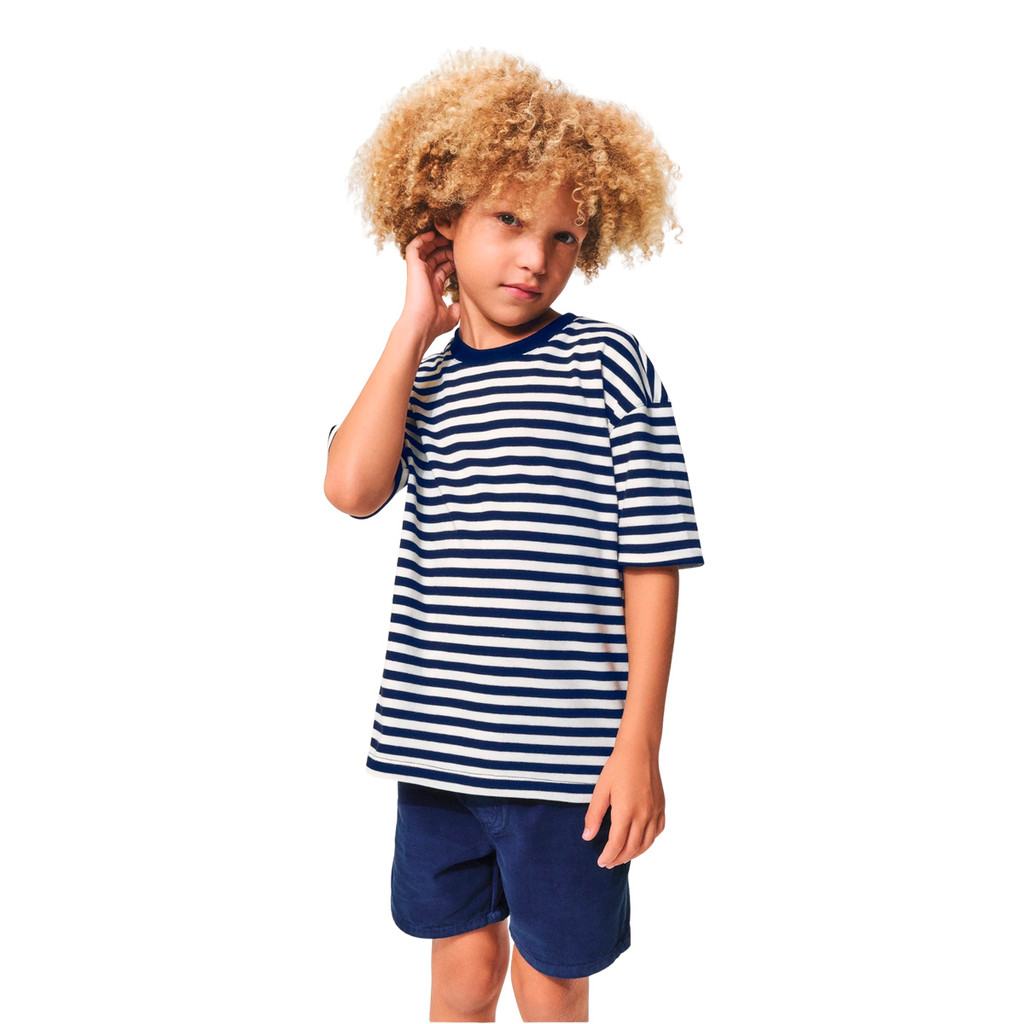 Camiseta Hering Infantil Fio Tinto Oversized