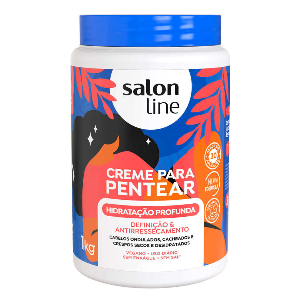 Creme de Pentear Salon Line Hidratação Profunda Definição e Antirressecamento 1Kg - Beauty