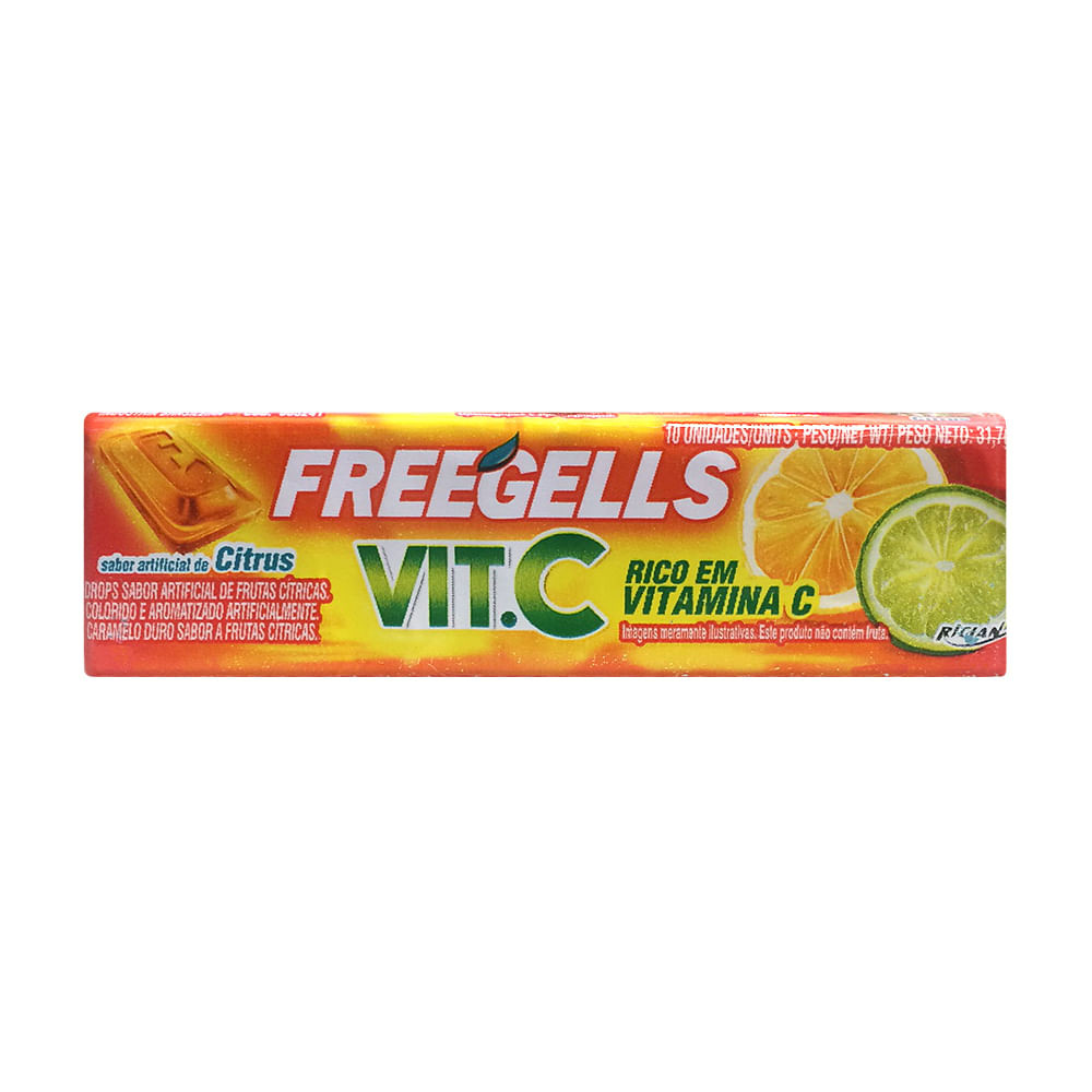 Drops Freegells Vit C Citrus com 31,7g - Food & Beverages