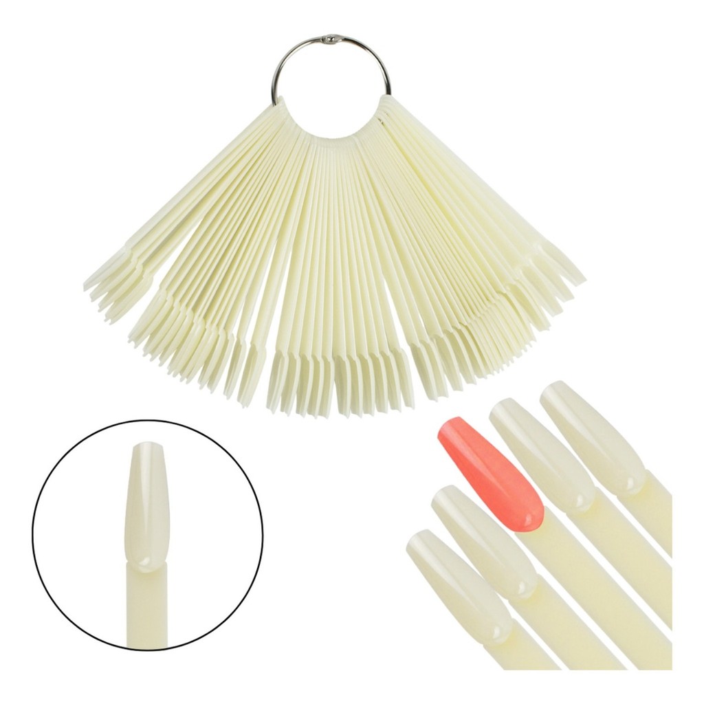 KIT 50 PEÇAS Mostruário Paleta De Esmalte Leitoso Para Manicure Unhas Nail C/ 50 expositor