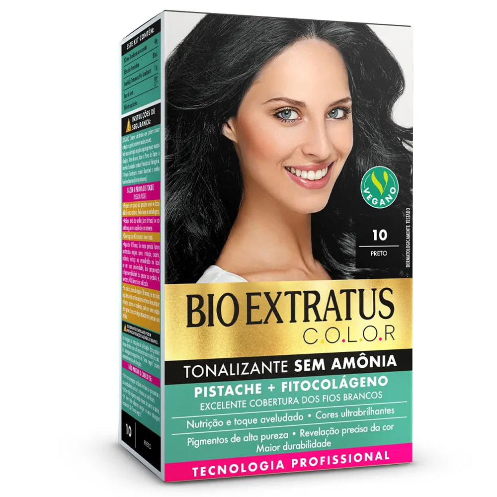 Tonalizante Sem amônia Bio Extratus Color Preto 10 - Beauty