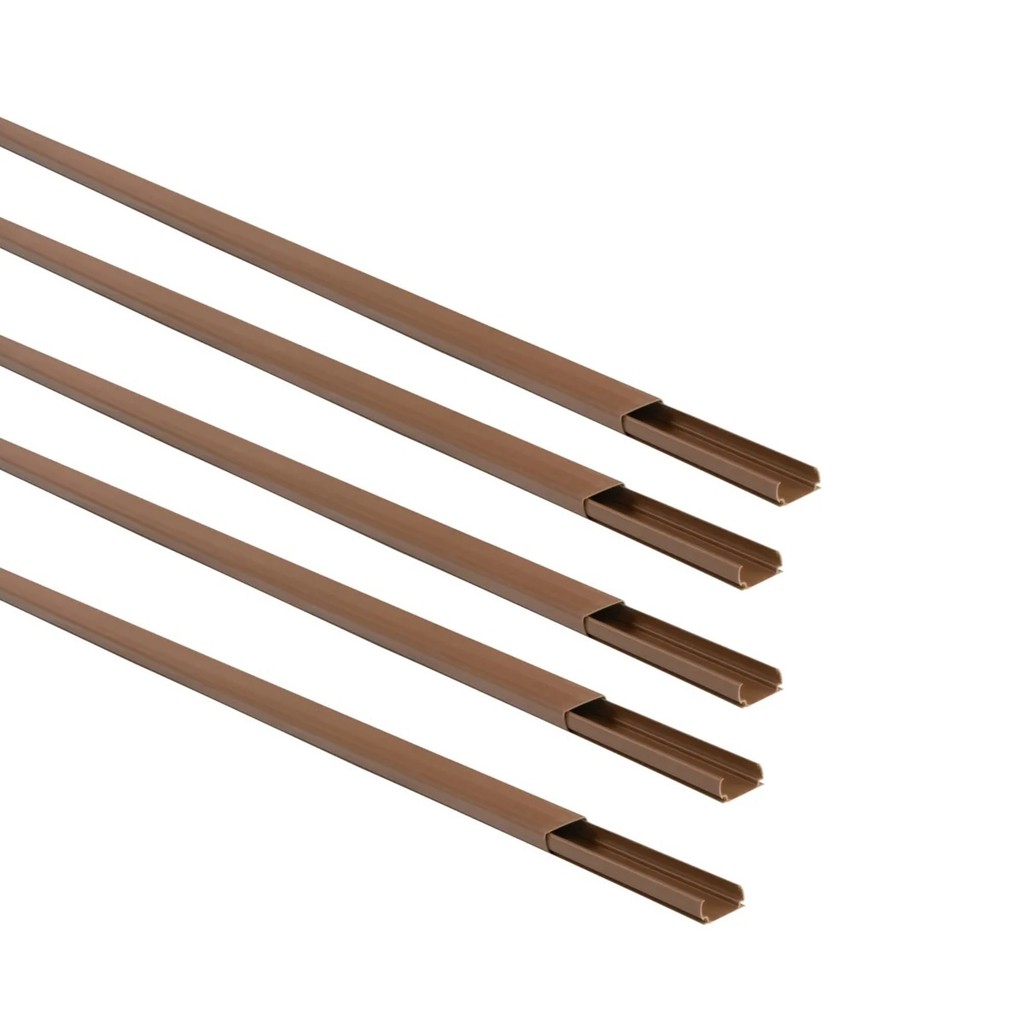 9 Metros (9x1m) Canaleta Parede 20x10 Marrom Mogno Autocolante em Oferta na Shopee