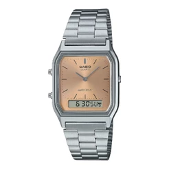 Relógio Casio Vintage AQ-230A-4AMQYDF Prata e Rose