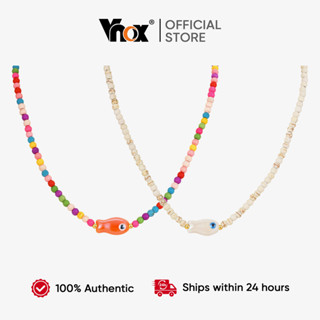 Colar Colorido De Contas De Peixe Cerâmico Vnox Para Mulheres , Joias De Verão Festa Na Praia À Prova D'água E Sem Manch em Oferta na Shopee
