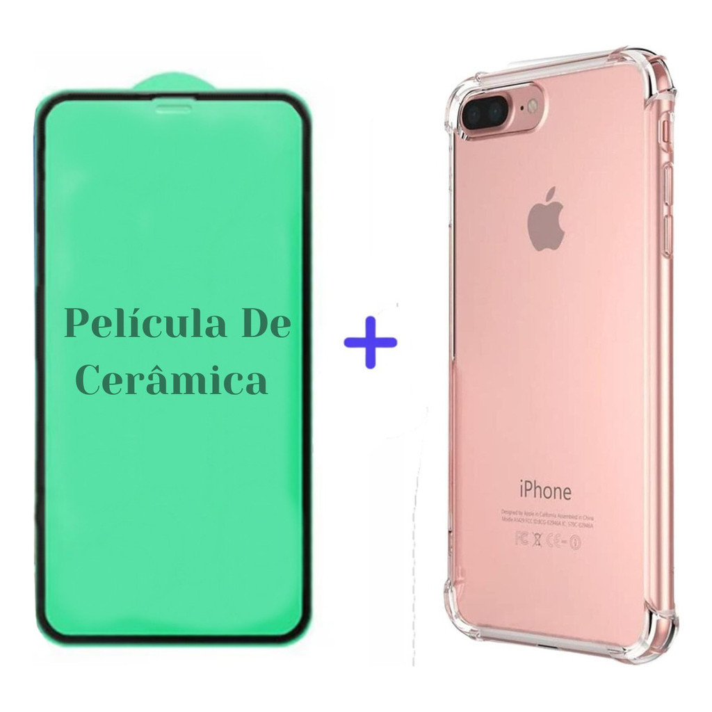Capa + Película De Cerâmica iPhone 7plus/ 8plus