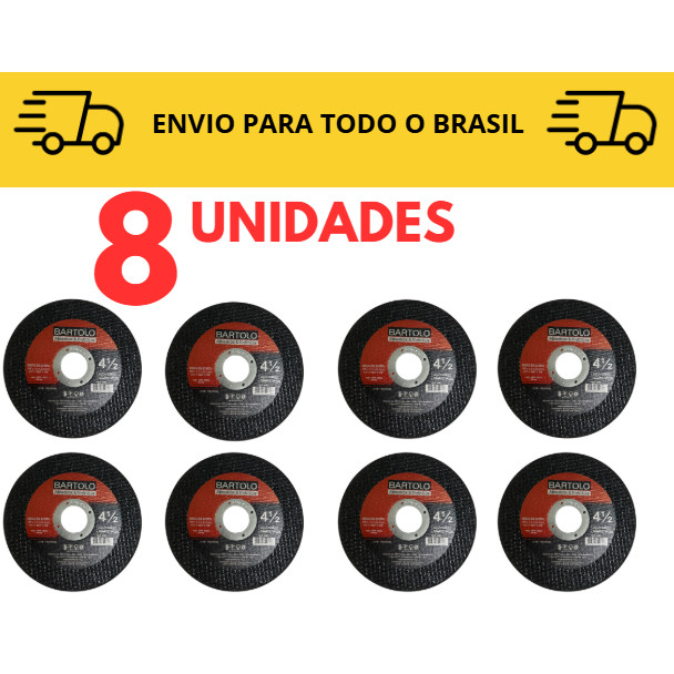 disco de corte inox Kit 3 a 10 unidades / esmerilhadeira / disco de corte lixadeira / 110mm /
