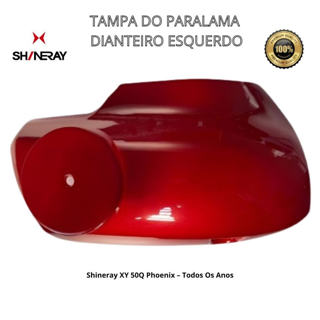 Tampa Do Paralama Dianteiro - Lado Esquerdo - Shineray Xy 50Q Phoenix Gold Vermelho